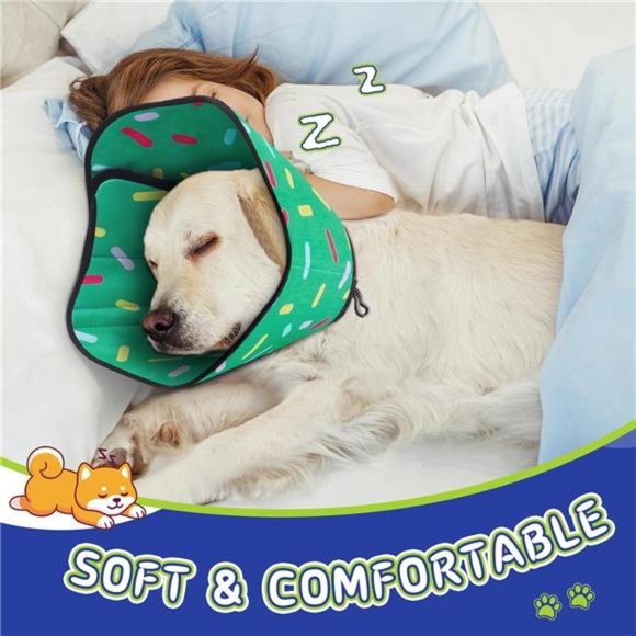 Dog Cones for Large Dogs, Soft Dog Cones, Adjustable Pet Recovery Collar, S - Picture 2 of 7